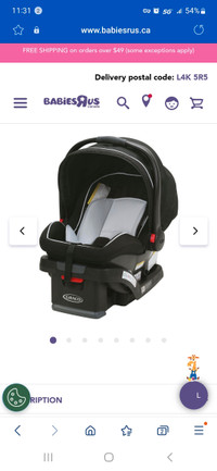 Infant car seat Graco