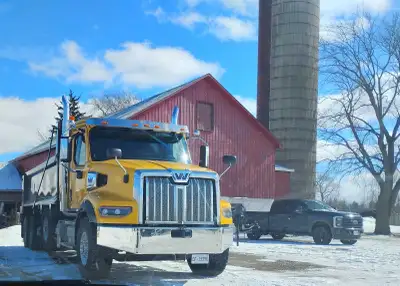 Dump truck with operator. Floating service Stone aggregate, Top soil, asphalt grindings for laneways...