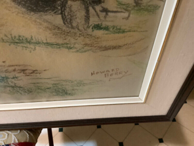 Vintage Original Charcoal on Paper  by Howard Berry in Arts & Collectibles in Belleville - Image 2