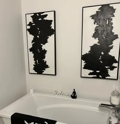 2 Cadre Art Noire et Blanc X2, View more