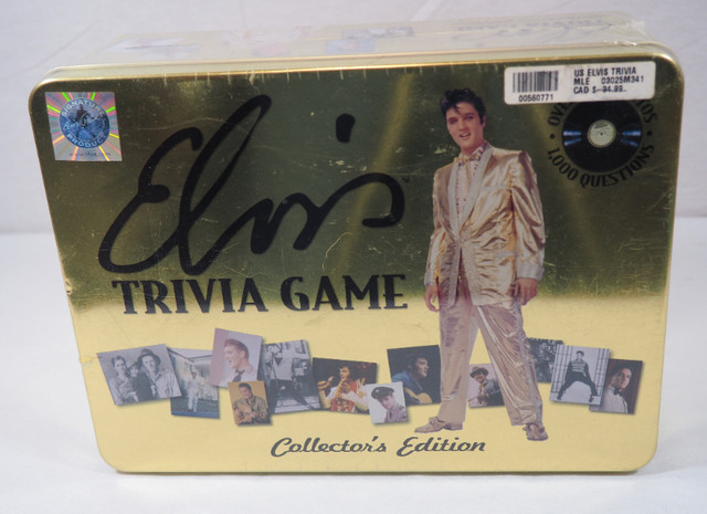 Vintage Elvis Trivia Game Collector's Edition 2003 in Arts & Collectibles in St. Albert