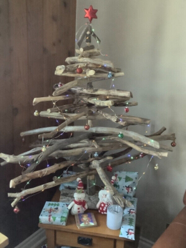 ALL SEASONS HANDMADE DRIFTWOOD TREE-DRESSED WITH LIGHTS in Home Décor & Accents in Thunder Bay
