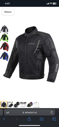 ALPHA CYCLE GEAR ARMOURED MOTORCYCLE JACKET | BRAND NEW