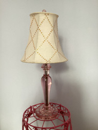 Vintage Metal Table & Acrylic Lamp