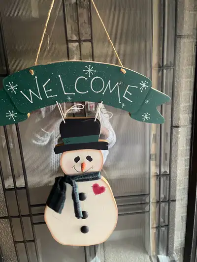 Snowman Door Hanger, View more