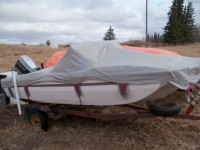 1976 Vanguard 14.5 ft open bow and trailer