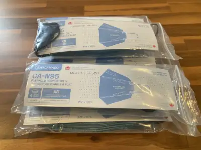 50 new (unopened) N95 masks (size xs - fits kids), View more