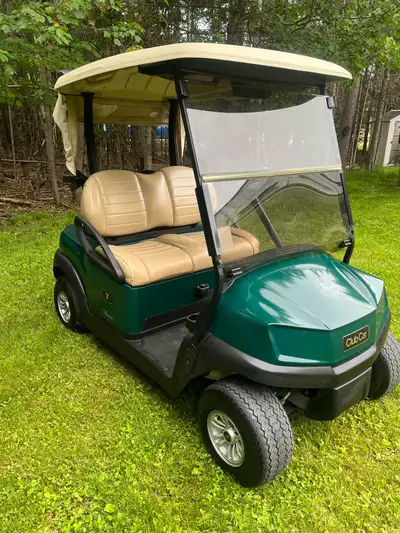 2021 Golf Cart Club Car Tempo Deluxe. Low mileage near new condition. Factory USB, Tinted Windshield...