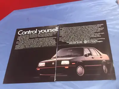 1985 Volkswagen Jetta GLI Original 2 Page Magazine Ad Size: 15-1/2" X 10-1/2"
