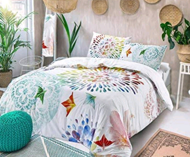 Cotton Floral Comforter set /New in Bedding in Markham / York Region - Image 2