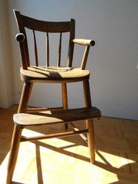 Chaise haute antique-bois-WINDSOR