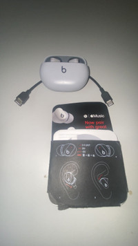 Beats studio buds (grey) charger, free Apple Music code no box