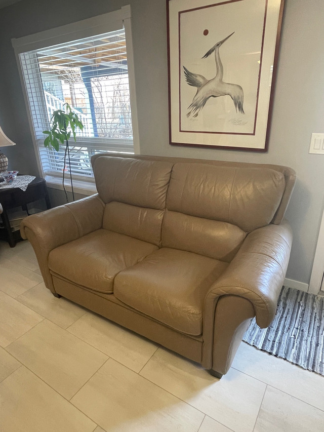 Leather Sofa and Loveseat in Couches & Futons in Calgary