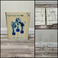 3 Glass Vase Set 