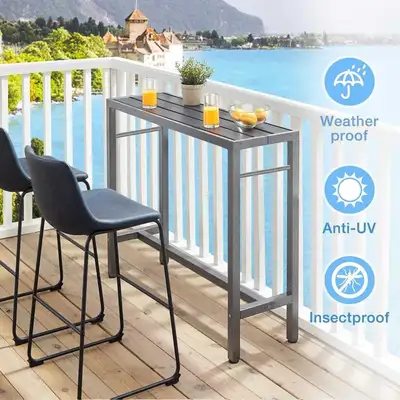 Outdoor Bar Table 53" Pub Height Dining Table Bistro Patio, View more