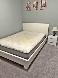 BRAND NEW SINGLE LEATHER BED WITH OPT -FREE DELIVERY