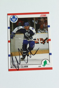 Signed Wendel Clark Hockey Card