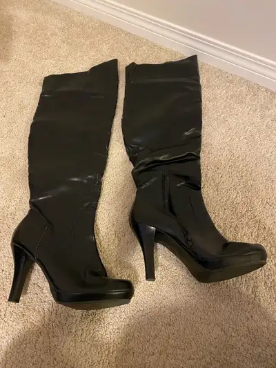 Black Knee High Boots - Ladies size 10, View more