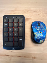 Logitech mouse and key pad