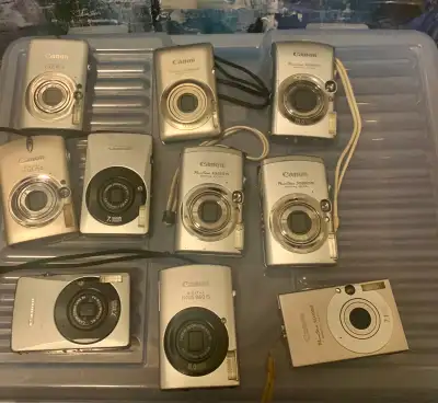 I'm selling a collection of Canon PowerShot digital cameras. Models include IXUS 750, SD850 IS X2, I...