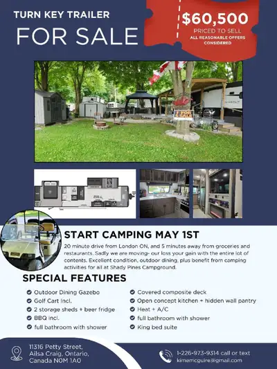 Start your summer here May 1st, everything you need. Lot fees paid for 2026, reach out for additiona...