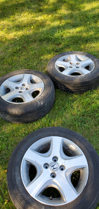 Tires on Honda Rims. Set of 4.