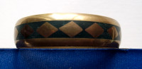 Bracelet laiton décoré lozanges