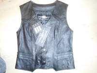 Ladies Medium Leather Motorcycle  Vest New with tags $40