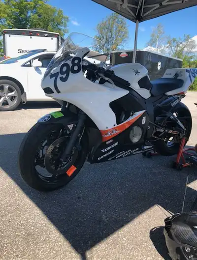 Originally built and run by Pro 6 Cycle, fully prepped race/track bike. Bike features Ohlins rear su...