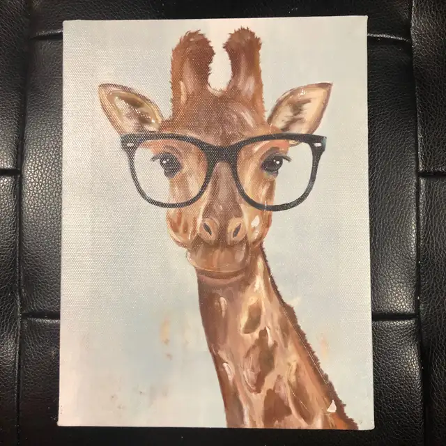 Brand New, Giraffe Wearing Glasses, Canvas Picture in Home Décor & Accents in Winnipeg - Image 4