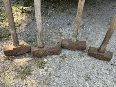 One sledge axe 3 sledge hammer $20 each, View more