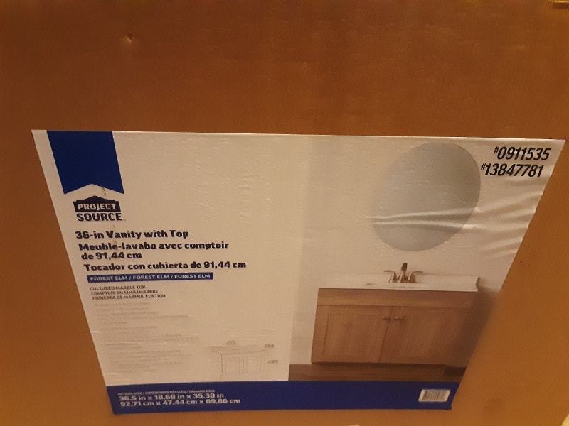 36" Vanity With Cultured Marble Top (Good Deal)