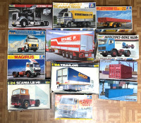 Vintage Rare 1/24 Scale Trucks and Trailers model kits (read des