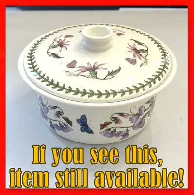 Portmeirion Round Botanic Garden Hot Food Serving Bowl w/Lid!, View more