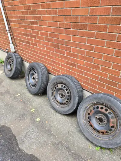 tires on steel rims all season summer tires 195 60 15 195/60/15 4x100 East 24th street