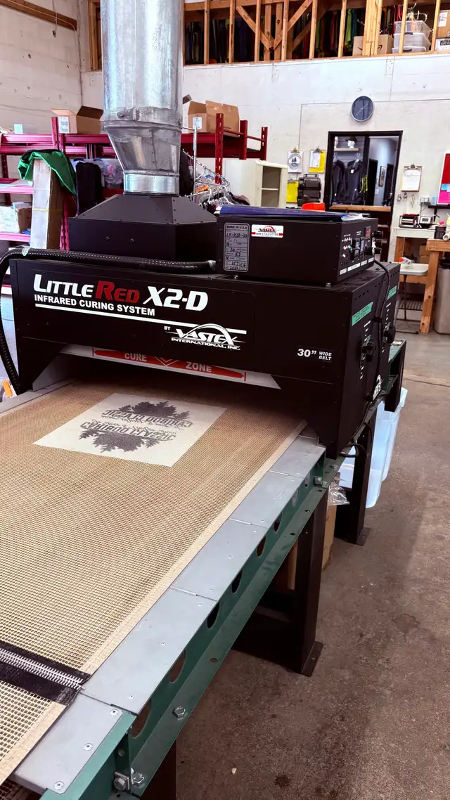 Little Red laser dryer for print shop.
