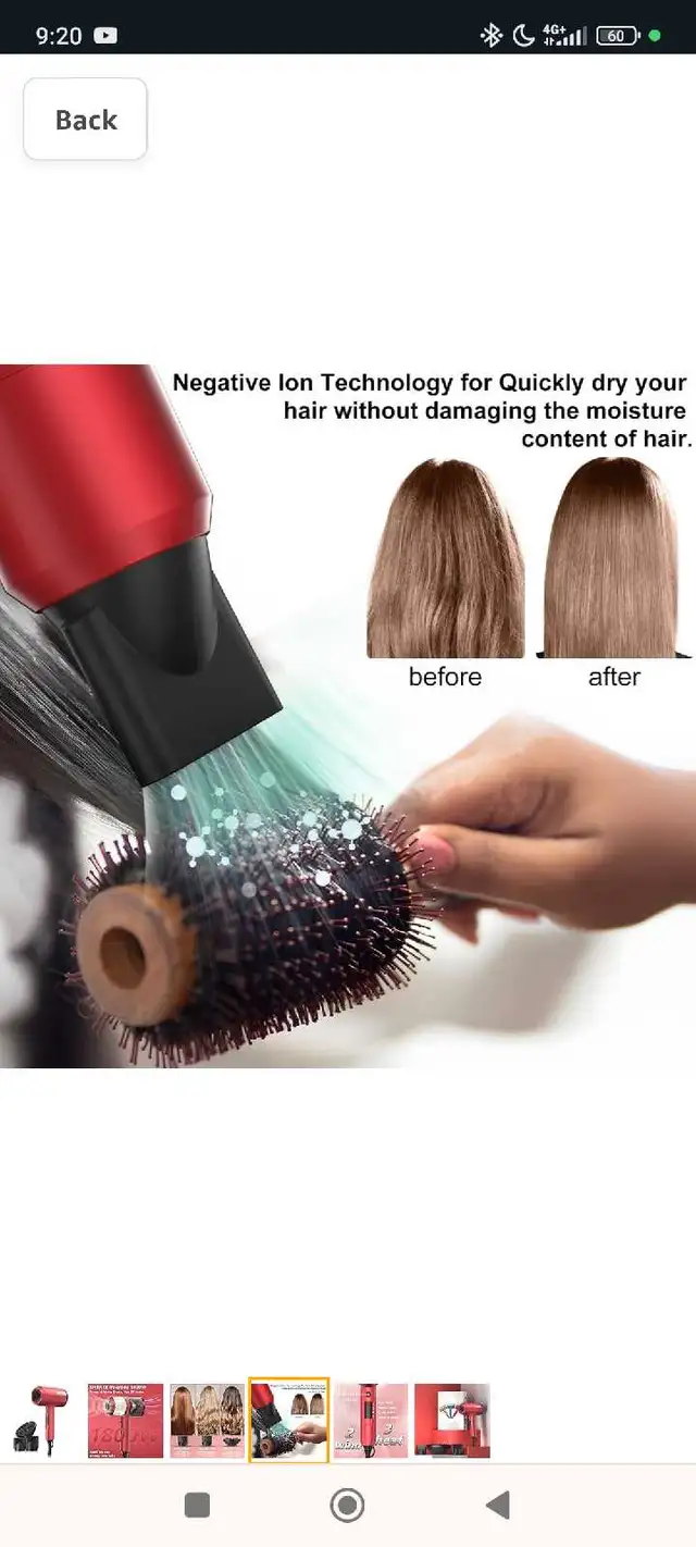 Ionic Hair Dryer, Professional Salon Negative Ions Blow Dryer, P62854395157506124