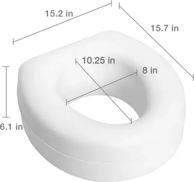 HealthSmart Raised Toilet Seat Riser, View more