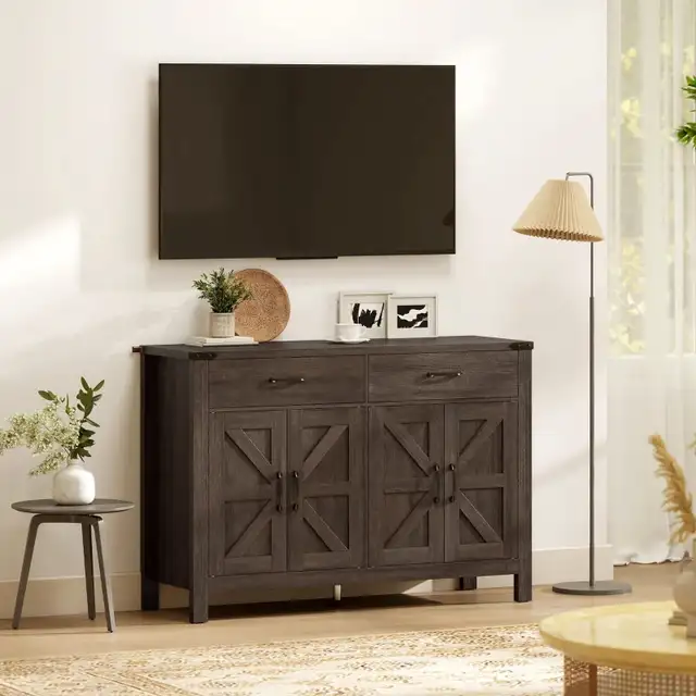 Sideboard Buffet Cabinet, Farmhouse Kitchen Storage Cabinet  in Hutches & Display Cabinets in Markham / York Region - Image 10