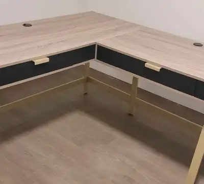 Modern L-Shaped Office Desk – Great Condition!, View more
