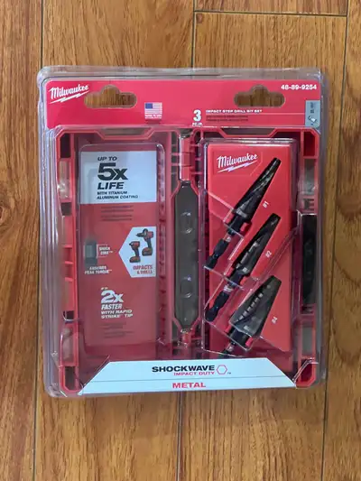 Milwaukee SHOCKWAVE Impact Duty Titanium Step Bit Kit (3pcs), View more