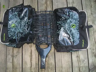 Bike Rear Rack with Everyday Bags and a Folding Basket, View more