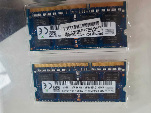 16gb DDR3 notebook RAM in System Components in Kitchener / Waterloo
