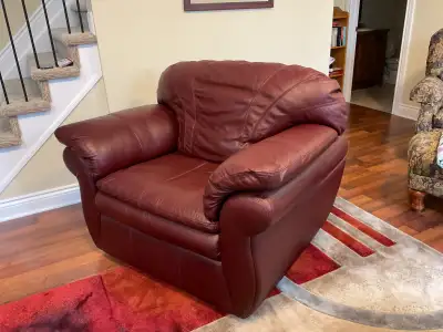 Leather Sofa and Chair, View more