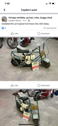 Wanted old mini bikes any shape 