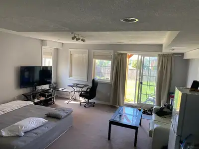 Modern open studio concept walkout Basement Apartment with lots of natural light available for rent...