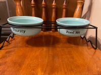 Dog bowls for food and water 