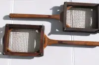 REAL ANTIQUE WOOD TENNIS RACKETS (c. 1930)