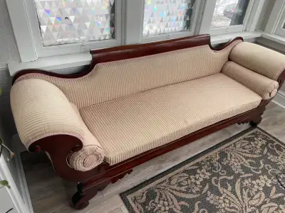 Vintage original sofa. Decent condition. Has some scratches, and the fabric has become detached in o...