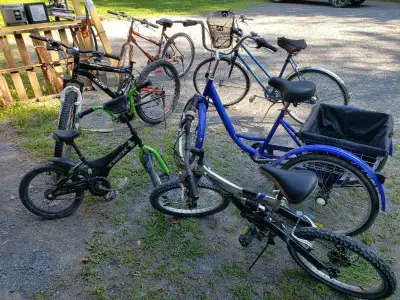 Various bicycles for sale, View more